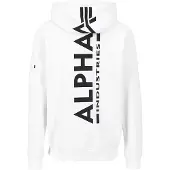 Alpha industries Sweat-shirt 'Backprint' noir / blanc