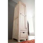 MASSIVMOEBEL24.DE MASSIVMOEBEL24 | Armoire penderie 48x60 Acacia blanchi Blanc NATURE WHITE #98