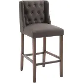 CLP Tabouret de bar Cassandra tissu antique-foncé