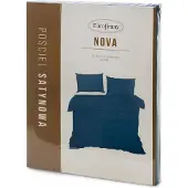 Eurofirany Parure de lit NOVA3 bleu foncé marine180x200 cm SET de 3 PIECES : avec 2 taies d'oreiller 70x80 cm