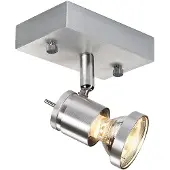 SLV Asto Spot I 147441 Ceiling floodlight HV halogen GU10 75 W Aluminium (brushed)