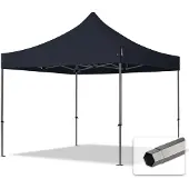 TOOLPORT 3x3 m Tonnelle pliante Acier, PES 750, noir