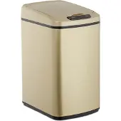 Relaxdays 10026543_902 Sensor Mülleimer 12,0 l gold