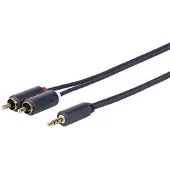 VivoLink PROMJRCA12 câble audio 12 m 3,5mm 2 x RCA Noir