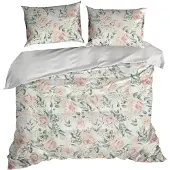 Eurofirany Drap de satin 220x200 Printemps 13 roses crème rose vert
