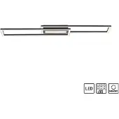 JUST LIGHT Plafonnier LED ASMIN 45 W, 3000 K, 3825 lm, métal noir et blanc, dim. : 5 x 95 x 17,5 cm, IP20, Leuchten Direkt