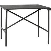 Hubsch Table d'extérieur métal - noir 90x90xh76cm
