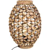 Atmosphera Lampe de table SAND avec abat-jour en jacinthe, hauteur 40 cm
