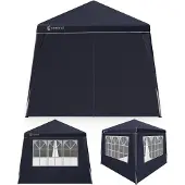 Casaria Pavillon pliable Capri Anthracite 3x3m incl 4 parois latérales