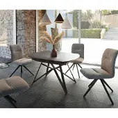DELIFE Table-manger Carlow 130/200x95 cm céramique gris métal extensible