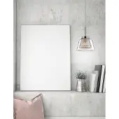 Nova Luce Boccale - lampe suspendue - Ø 12 x 120 cm - chrome et transparent
