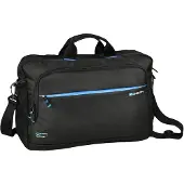 Monolith Laptop Bag 15.6 " Blue Line - Sac à bandoulière - Sac multifonctions - Noir - Corps en plastique recyclé - 310 mm de hauteur x 410 mm de largeur x 110 mm de profondeur