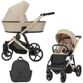 Kunert ARIZO PREMIUM 2in1 Poussette en brun avec châssis doré