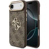 GUESS Coque 4G Metal Logo Backcover Apple iPhone Air - Gold Edge - Brown