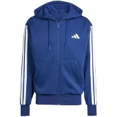 Adidas Essentials 3 Stripes Fleece Full Zip Sweatshirt Bleu S / Regular Homme
