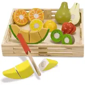 Melissa & Doug Food Play Wooden Cutting Fruit Toy Jaune Enfants