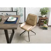 MASSIVMOEBEL24.DE MASSIVMOEBEL24 | Chaise 49x56 Cuir IRON LABEL #608
