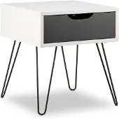 Relaxdays Table de chevet (40 x 40 x 44 cm)