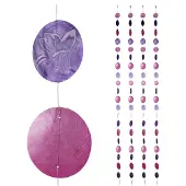 Relaxdays Guirlande de Capiz, lot de 4 pour porte (4 pcs)