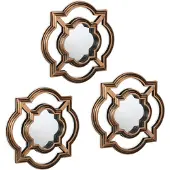 Relaxdays 3x miroir (25.50 x 25.50 cm)