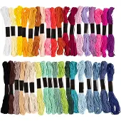 Creativ Company Set de fils à broder "Couleurs assorties", 42 pièces
