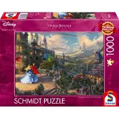 Schmidt Spiele Spiele 57369 Disney, Sleeping Beauty Dancing in The Enchanted Light, Thomas Kinkade Puzzle 1.000 Teile - DISNE 57369