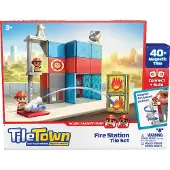 Tile Town - Station de pompiers, jeu de construction magnétique
