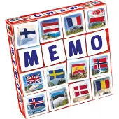 Tactic Memo Flags, Jeu de société, Mémoire, 3 ans et plus, 10 min, Jeu familial
