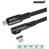 Microconnect MC-LS-USB4CC1.0-A, 1 m, USB-C, USB-C, USB4 Gen 3x2, noir