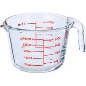 Relaxdays Gobelet gradué, Verre mesureur, Transparent