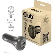Club 3D 2xusb 1xusb 36w Car Charger Argenté