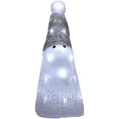 Deuba Figurine lumineuse Père Noël blanc LED acrylique