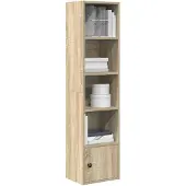 vidaXL Bibliothèque chêne fumé 31x24x127 cm bois d'ingénierie