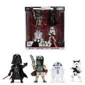 Jada Figurines Star Wars Mini Figures Vague 1 - Set 4 Figurines Métalliques 6,5 cm