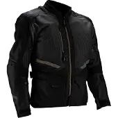 Leatt FlowTour 5.5, veste textile imperméable ,Noir/Gris Foncé/Or ,L