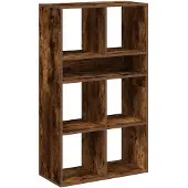 vidaXL Bibliothèque chêne fumé 66x31x112 cm Bois composite