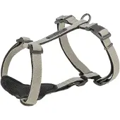 Trixie *CityStyle H-harness, cotton, XS-S : 30-44cm/10mm, lightgrey (Chien, Promenade)
