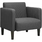 vidaXL Fauteuil avec accoudoirs gris foncé 54 cm Tissu velours côtelé