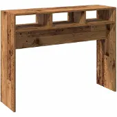 vidaXL Table console vieux bois 105x30x80 cm bois d'ingénierie