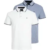 Jack & Jones T-Shirt 'JJEPaulos' bleu / noir / blanc