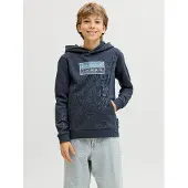 Jack & Jones Sweatshirts à capuche JCOFUSION GRAPHIC SWEAT garcons - Bleu - 11 ans