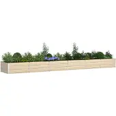 vidaXL Jardinière Ivoire 195 X 100 X 45 Cm Acier Galvanisé
