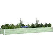 vidaXL Jardinière Vert Pastel 195 X 100 X 45 Cm Acier Galvanisé