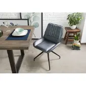 MASSIVMOEBEL24.DE MASSIVMOEBEL24 | Chaise 49x56 Cuir IRON LABEL #510