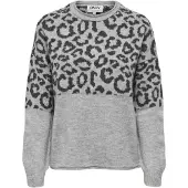 ONLY Pull-over 'ONLJADE' gris chiné / noir