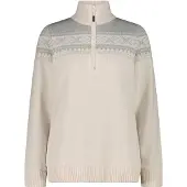 CMP 7h86506 Half Zip Sweater Beige M Femme