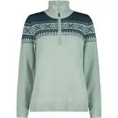CMP 7h76506 Half Zip Sweater Vert S Femme