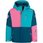 TROLLKIDS Veste de sport 'Hallingdal' bleu marine / bleu clair / rose