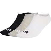 Adidas Chaussettes de sport 'THIN&LIGHT SPORTSWEAR NO SHOW 3 PAIR PACK' gris / noir / blanc