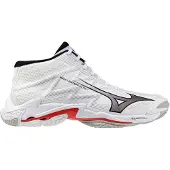 Mizuno Chaussures de sport d'intérieur Wave Lightning Elite Mid Blanc EU 44 1/2 Blanc EU 44 1/2